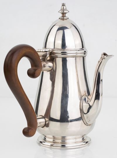 Caffettiera in Argento 925/1000, Londra, 1924