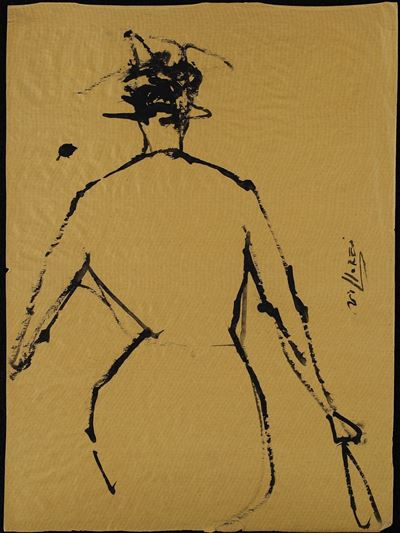 Senza Titolo (figura di Donna di Spalle con Cappello)