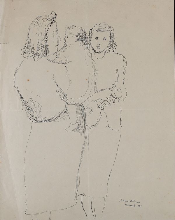 Giovanni Omiccioli - Madre con figlio in braccio