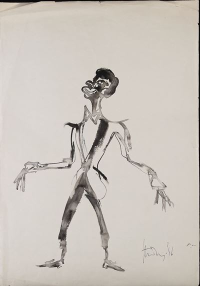 Senza Titolo (figura in Frac e Papillon)
