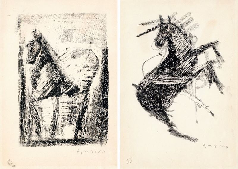 Marino Marini - Coppia di Litografie