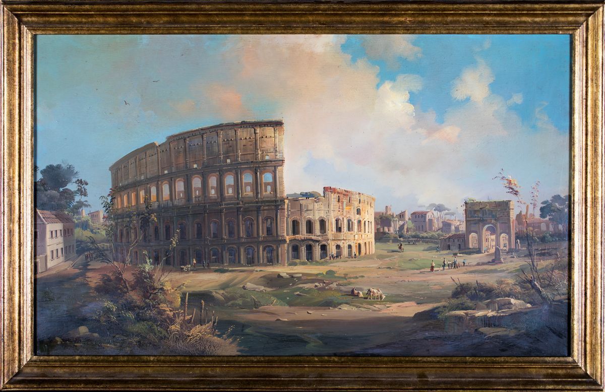 Pittore del XX Secolo - Veduta del Colosseo