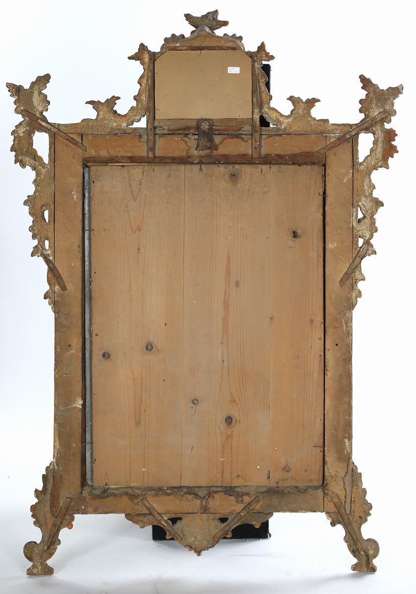 Specchiera in Legno Laccato e Dorato, Marche, XIX Secolo