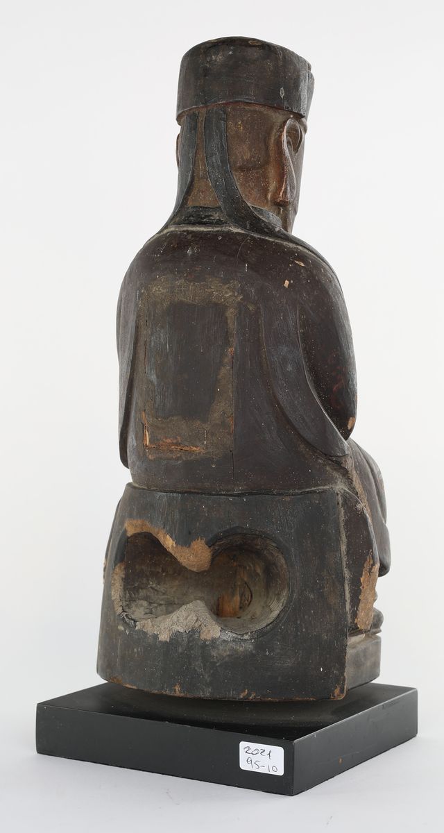 Saggio Taoista in Legno, Cina, Dinastia Qing, Inizio del XIX Secolo