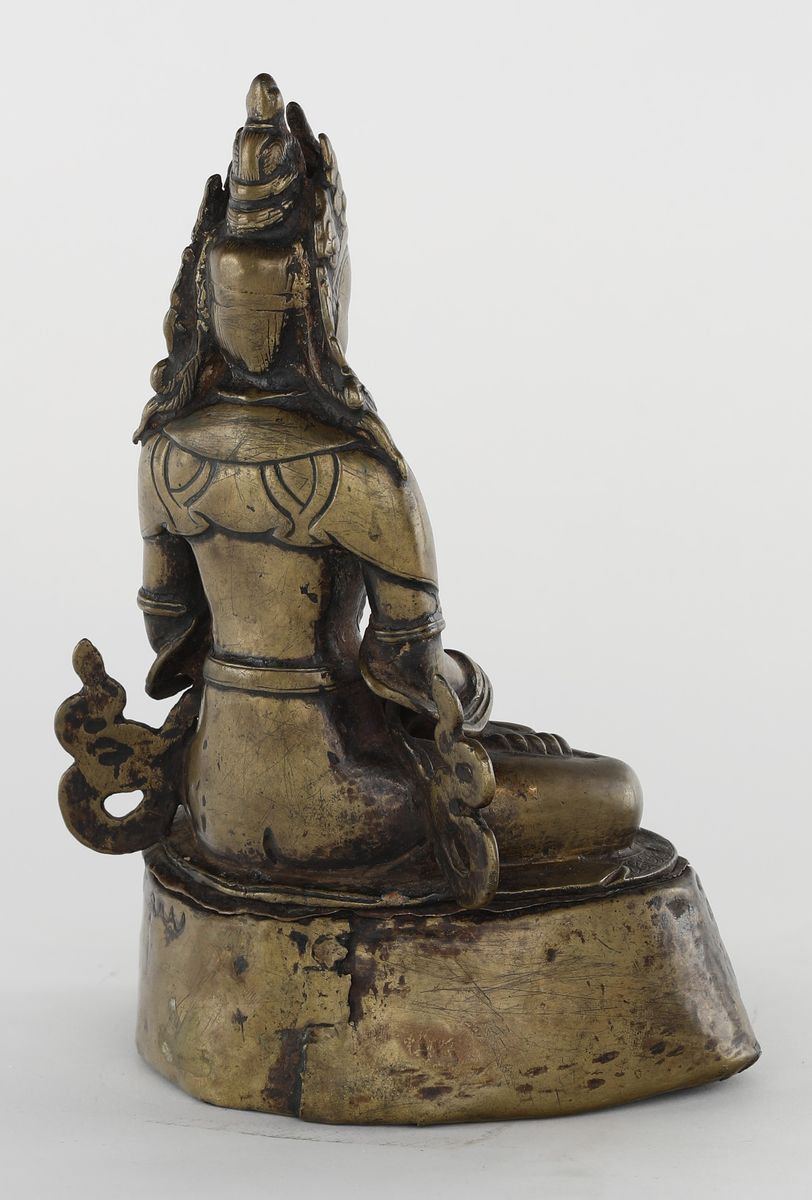 Piccola Figura di Buddha in Bronzo, Nepal, XVIII Secolo