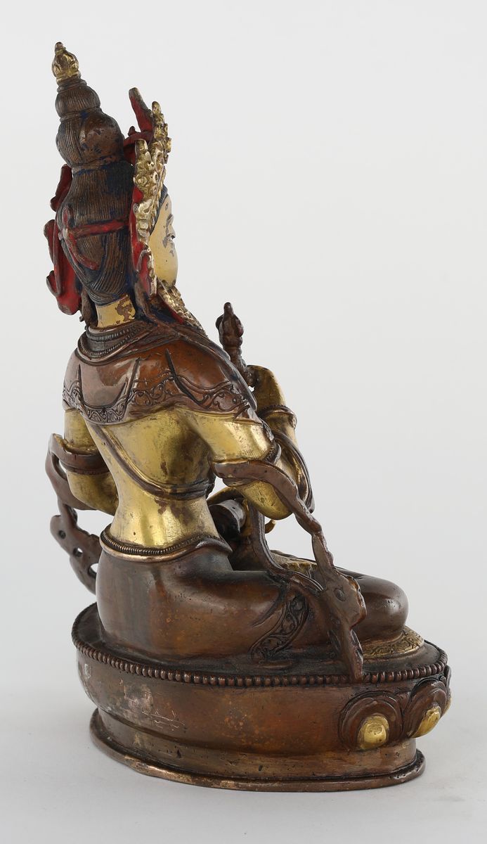 Buddha in Metallo Dorato, Nepal, XIX Secolo