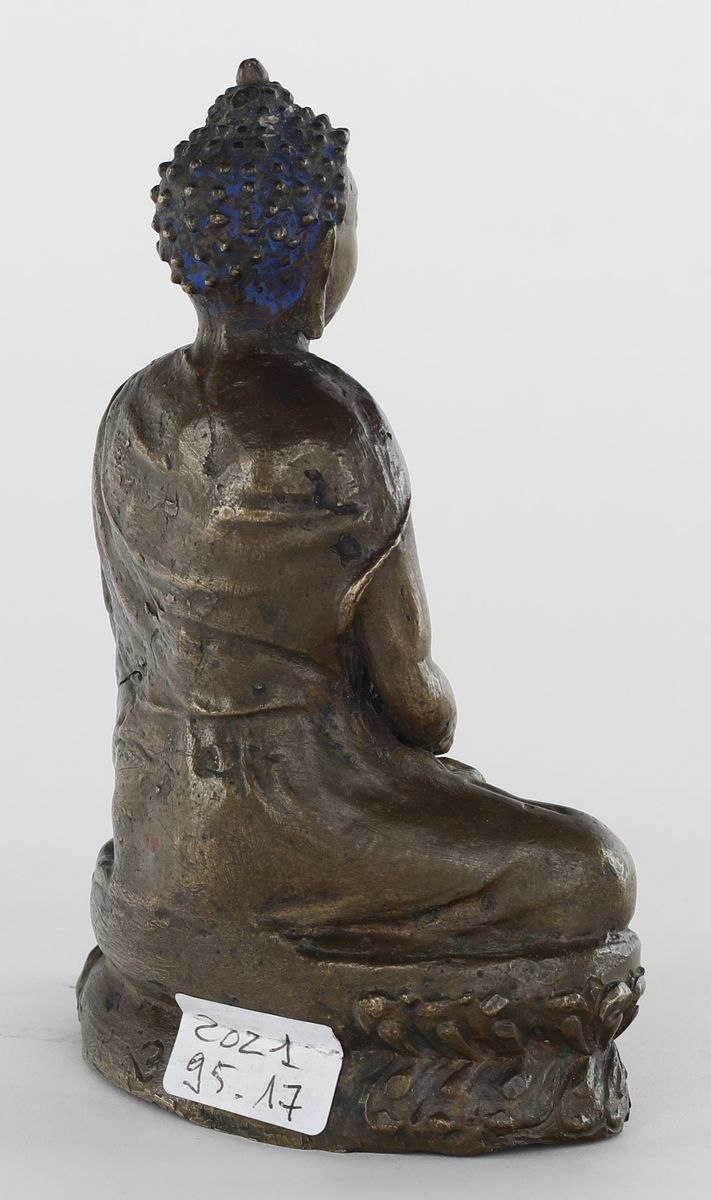 Piccola Figura di Buddha in Bronzo, Tibet, XVI Secolo