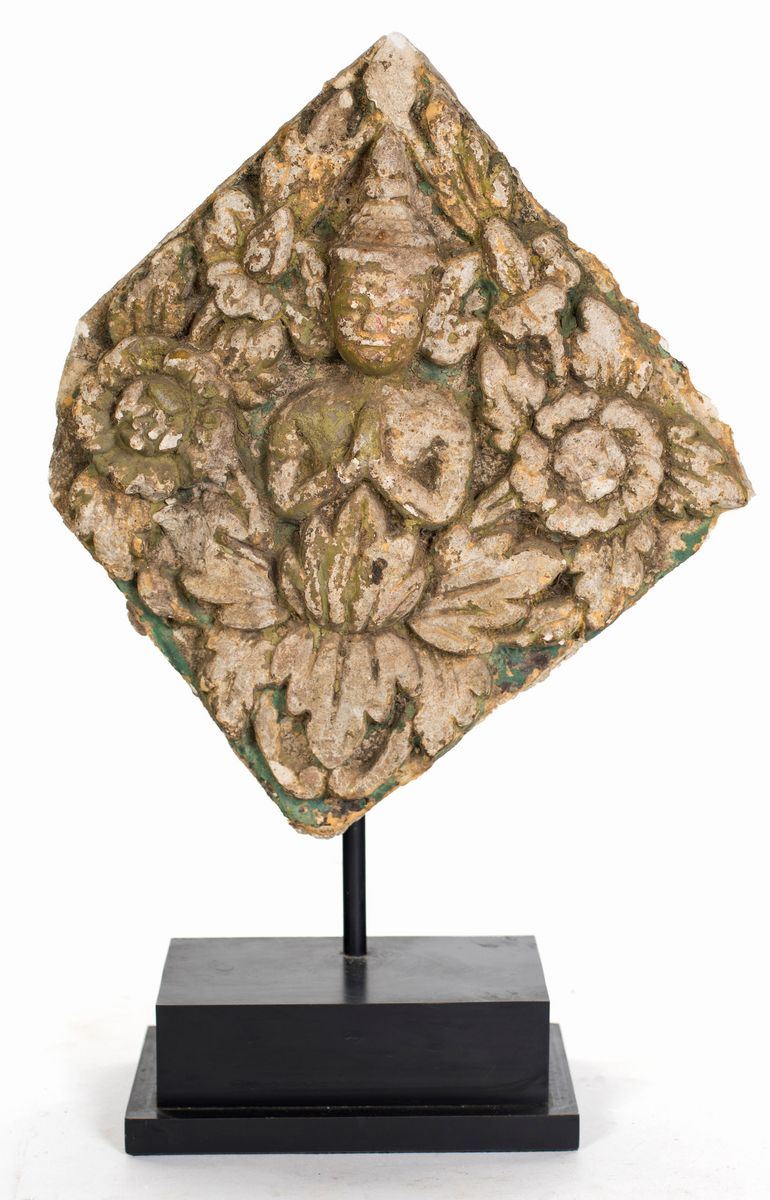 Altorilievo in Stucco con Tracce di Policromia, Birmania, Metà del XIX Secolo