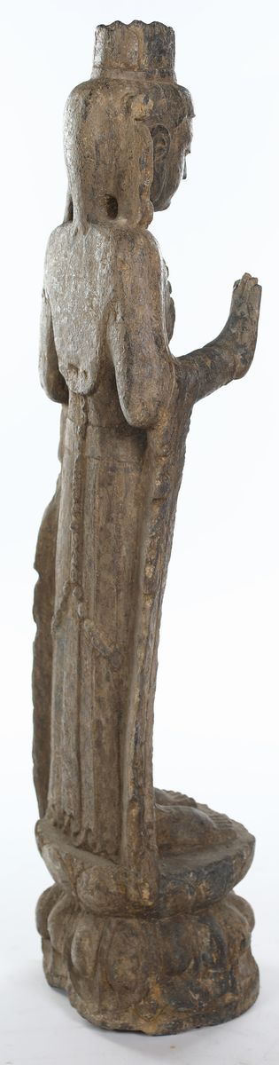 Grande Guanyin Avalokitesvara in Scisto, Cina, Dinastia Qing, XIX Secolo