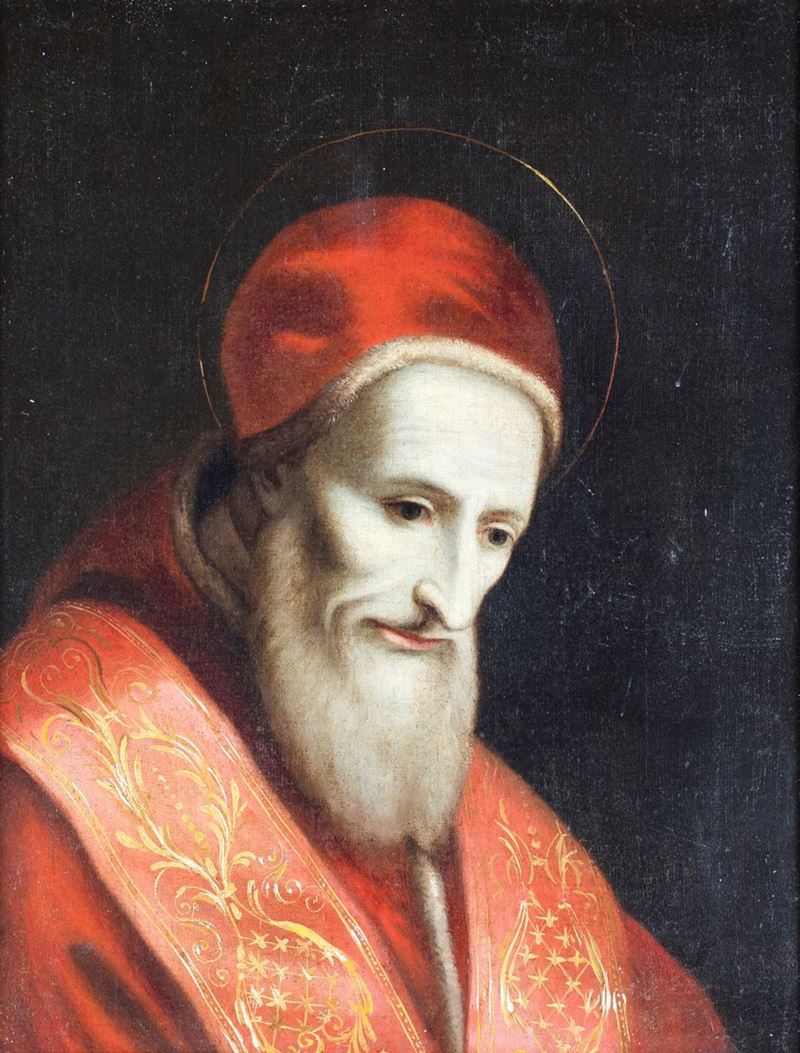 Scuola Romana del XVII Secolo - Ritratto di Papa Pio V