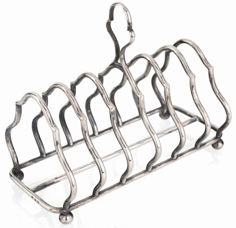 Porta Toast in Argento 800/1000