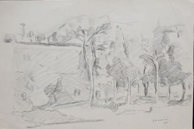 Paesaggio con Alberi e Ciminiera