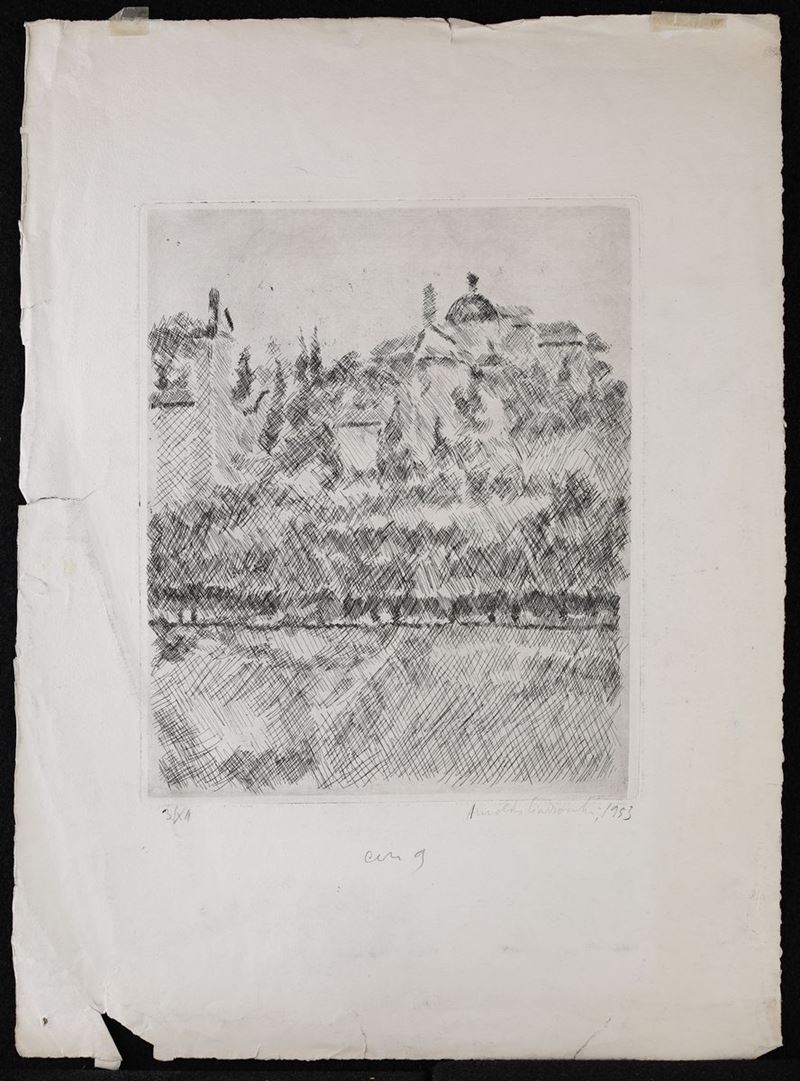 Arnoldo Ciarrocchi - Paesaggio con Minareto