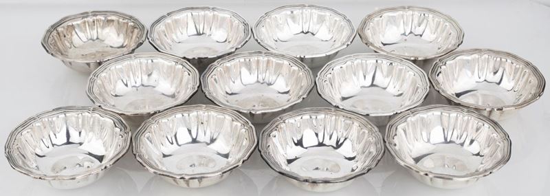 Dodici Coppette in Argento