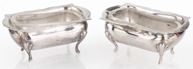 Coppia di Piccole Saliere in Argento