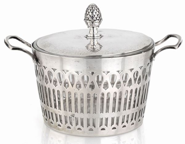 Compostiera in argento e vetro  - Asta Argenti Antichi e da Collezione - Casa d'Aste Arcadia