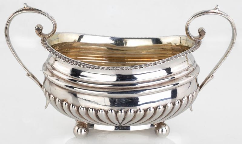 Zuccheriera in Argento 925/1000, Londra, Epoca Giorgio III, 1815