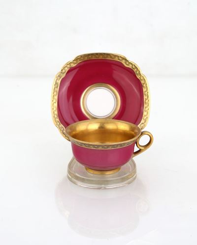 Tazzina da Caffè in Porcellana, Cecoslovacchia, Inizio XX Secolo