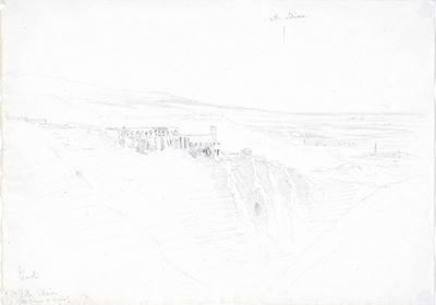 Veduta di Tivoli con le Cascatelle e la Villa di Mecenate