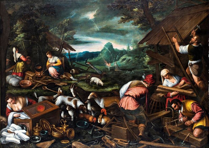 Leandro dal Ponte Detto Bassano e Bottega - Il Sacrificio di Noè
