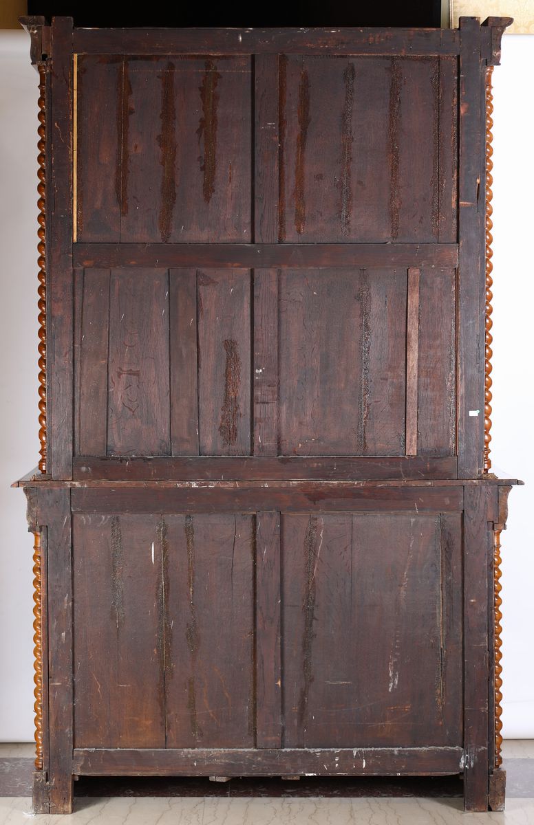 Credenza con Alzata in Mogano, XIX Secolo