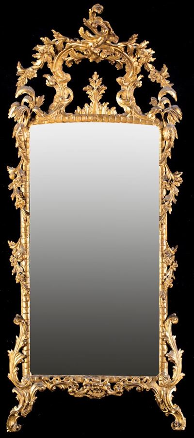 Specchiera in Legno Dorato, XVIII Secolo