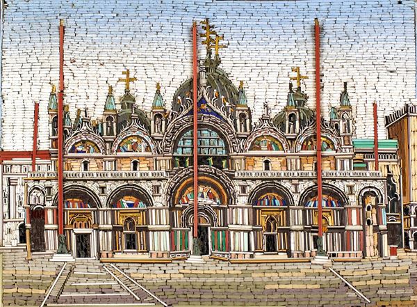 Mosaico minuto in paste vitree, inizi del XX secolo