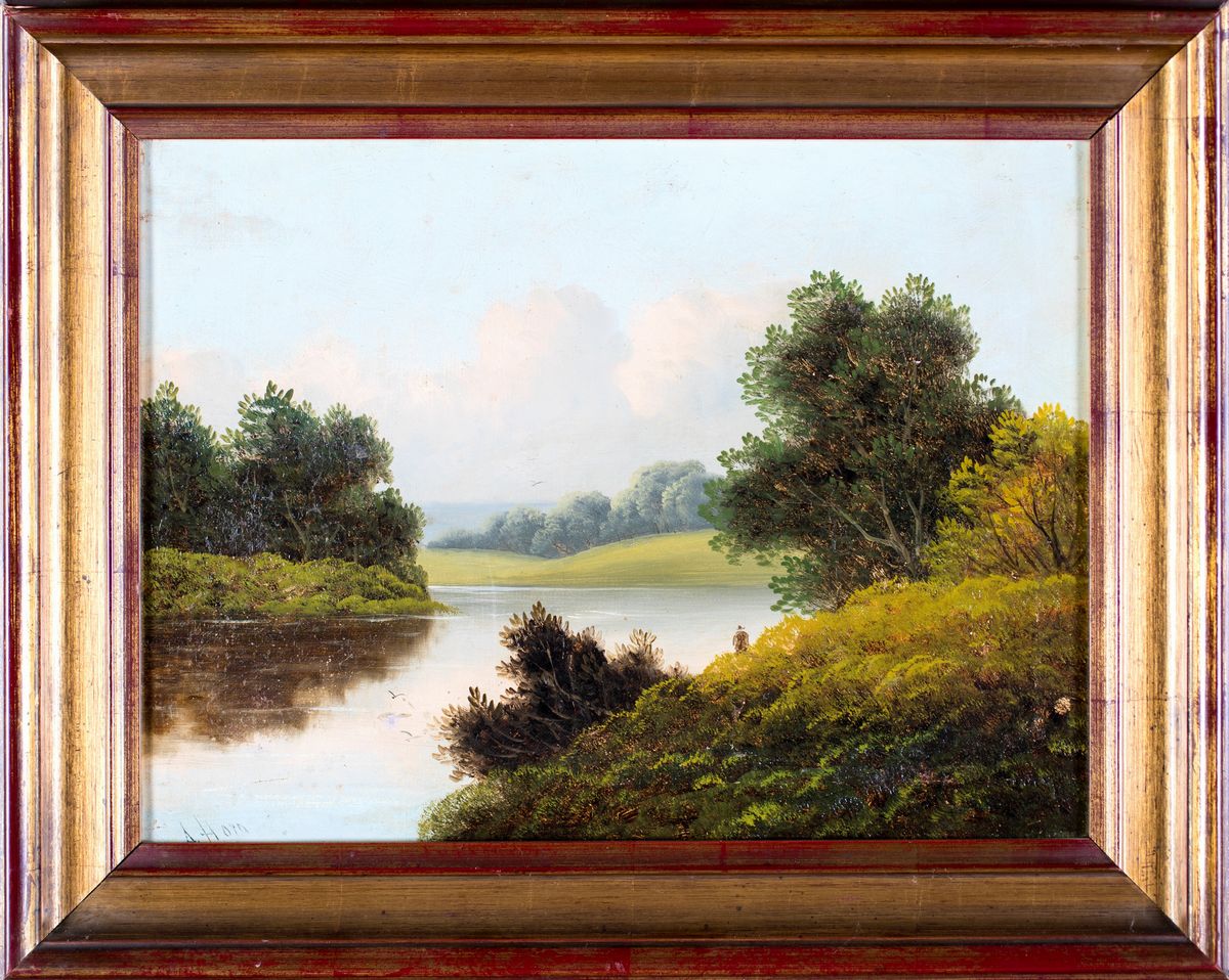 August Horn - Paesaggio Fluviale