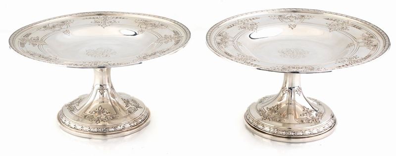 Coppia di Alzatine in Argento Sterling, Hardy & Hayes Co., Pittsburgh, Pennsylvania