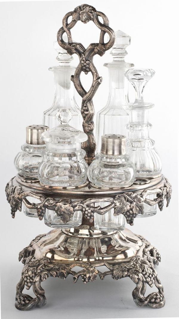 Cruet in metallo argentato