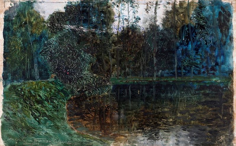 Leonardo Bistolfi - Paesaggio Lacustre