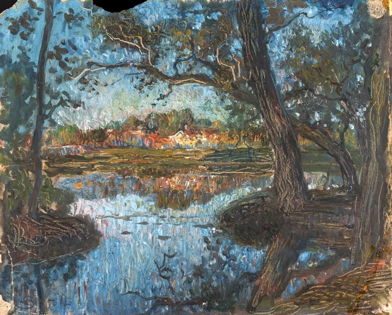 Leonardo Bistolfi - Veduta di Villa Camerini-contarini (piazzolo sul Brenta)