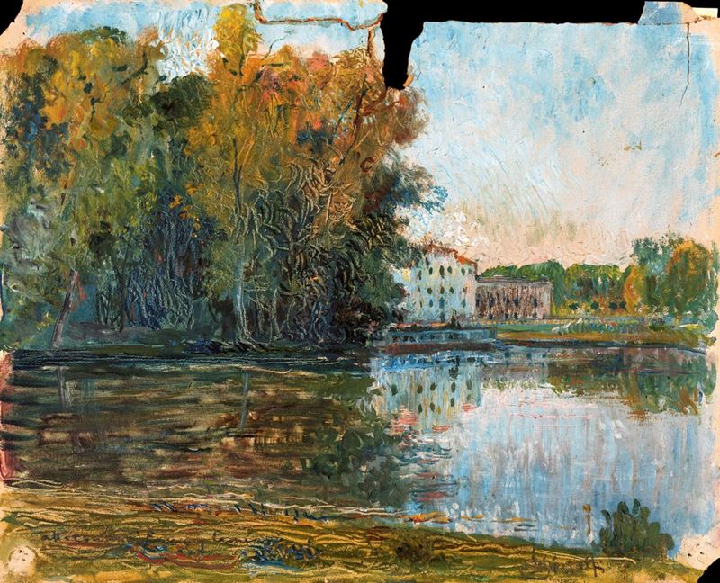 Leonardo Bistolfi - Veduta di Villa Camerini-contarini (piazzolo sul Brenta)
