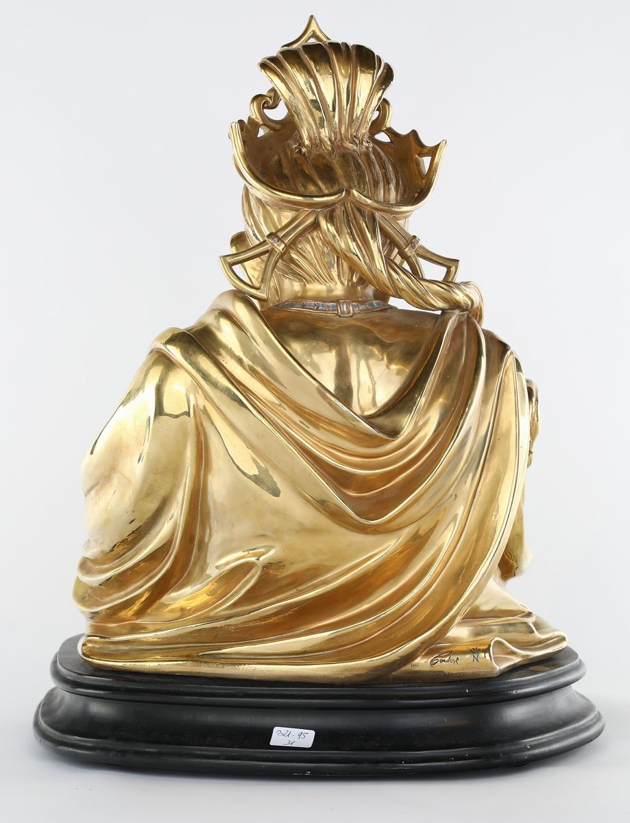 Grande Figura di Buddha in Porcellana, Germano Cortese, Manifattura di Capodimonte, XX Secolo