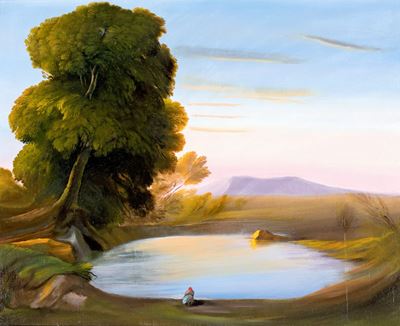 Lavandaia al Tramonto