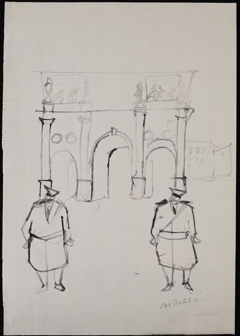 Franco Villoresi - Due Gendarmi All'arco di Trionfo