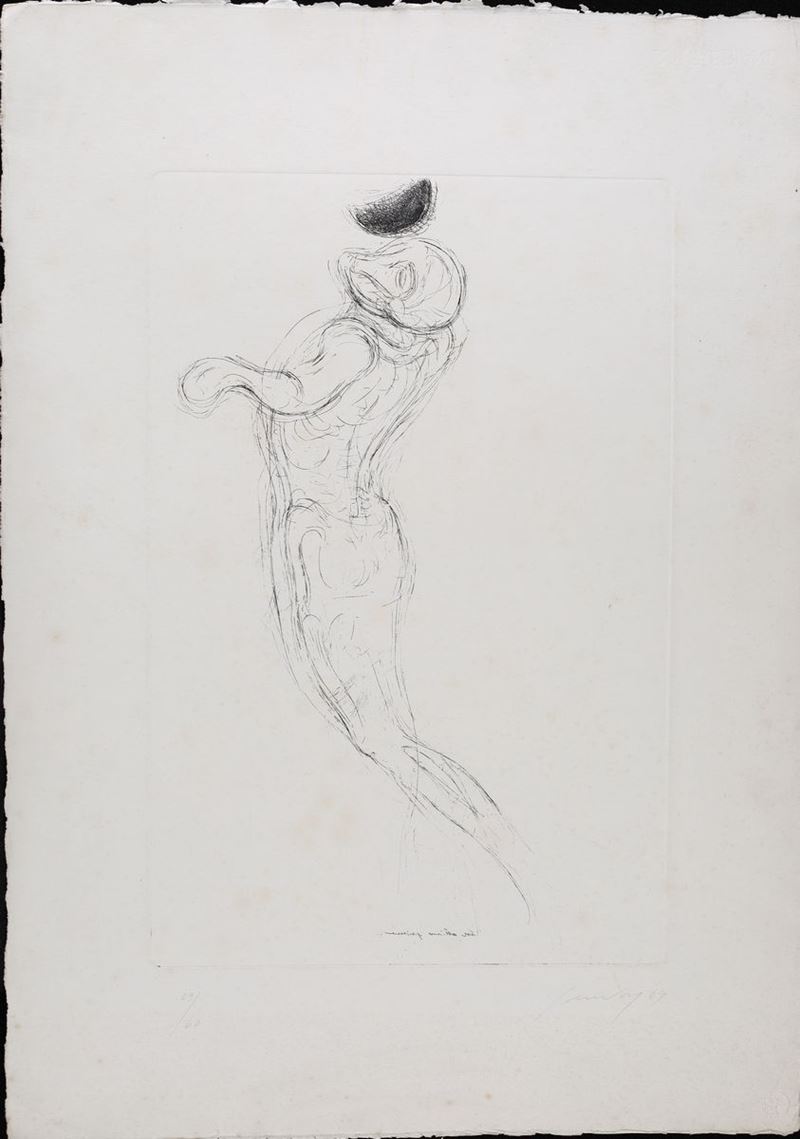 Piero Guccione - Senza Titolo (il Calciatore)