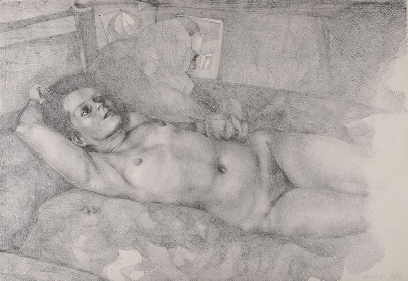 Ugo Attardi - Nudo di Donna Distesa
