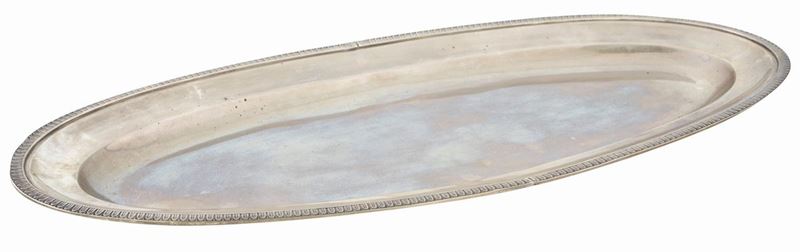 Vassoio Pesciera in Argento, Argenteria Gabrielli Via del Lauro, Milano