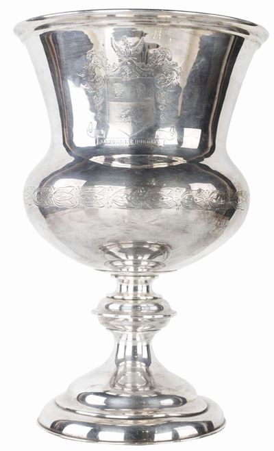 Grande Vaso a Cratere in Argento, Londra 1881, Argentiere Martin & Hall