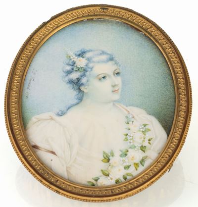 Ritratto in Miniatura di Gentildonna