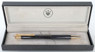 Maserati - Penna a Sfera Nera e Oro