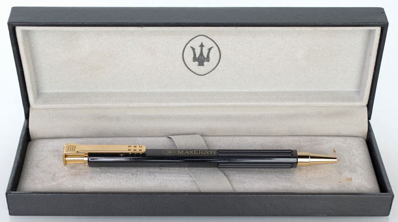 Maserati - Penna a Sfera Nera e Oro