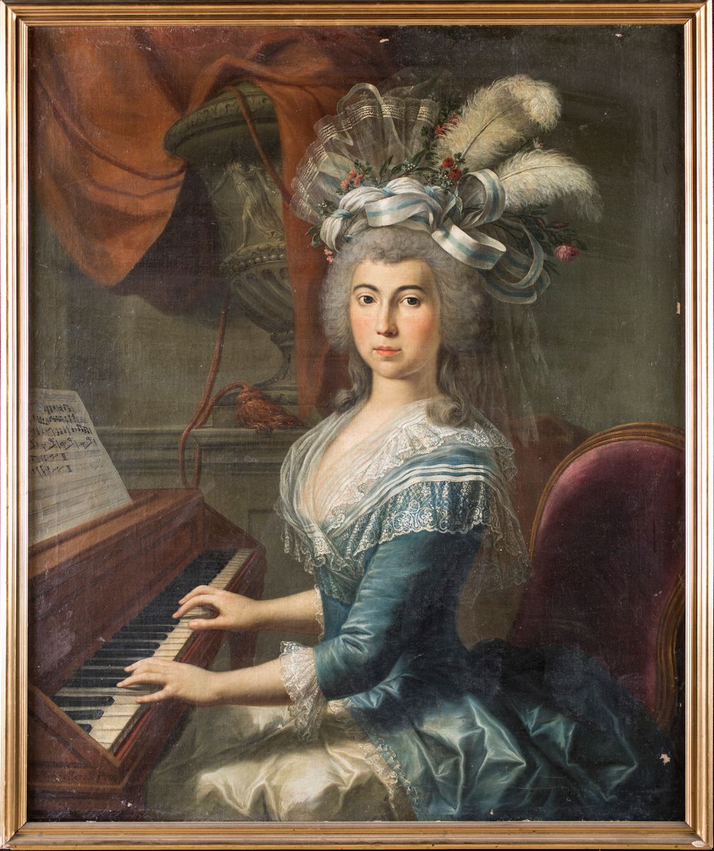 Martin Knoller - Ritratto di Gentildonna al Pianoforte