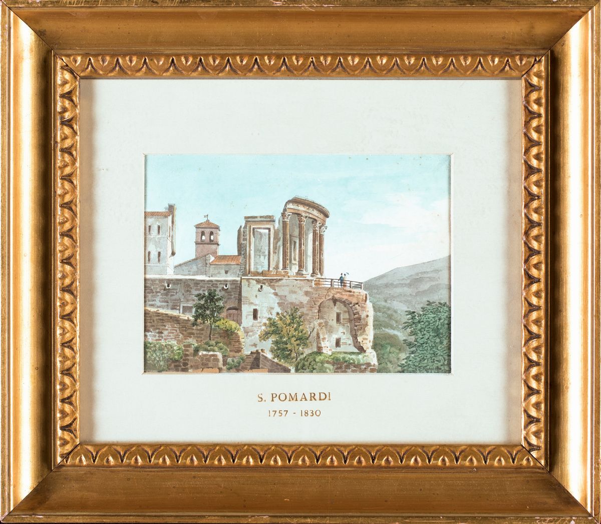 Simone Pomardi - A) Tempio di Vesta a Tivoli B) Veduta di Piazza del Popolo