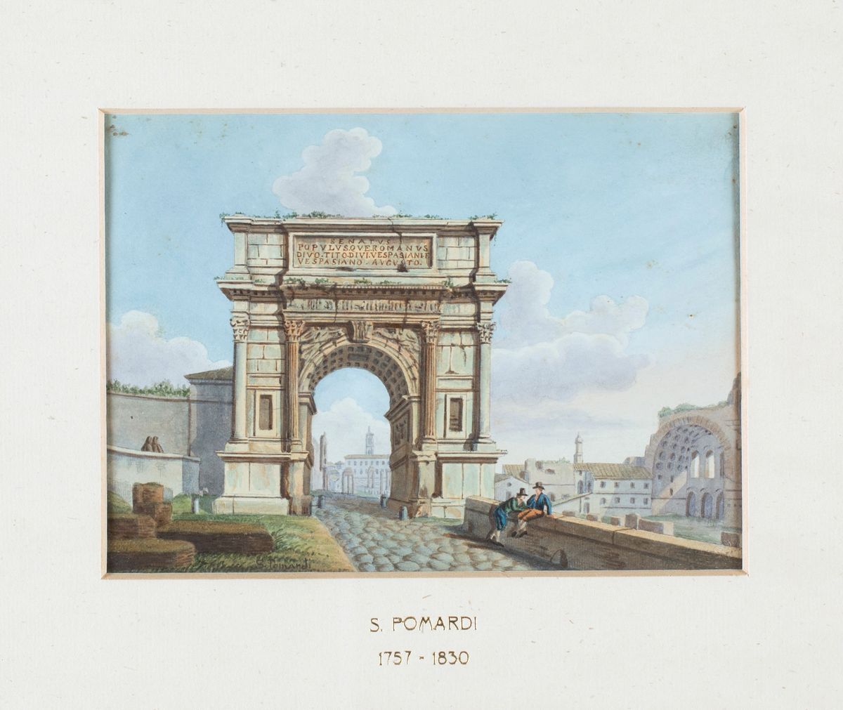 Simone Pomardi - A) Veduta Interna Dell'anfiteatro Flavio B) L'arco di Tito