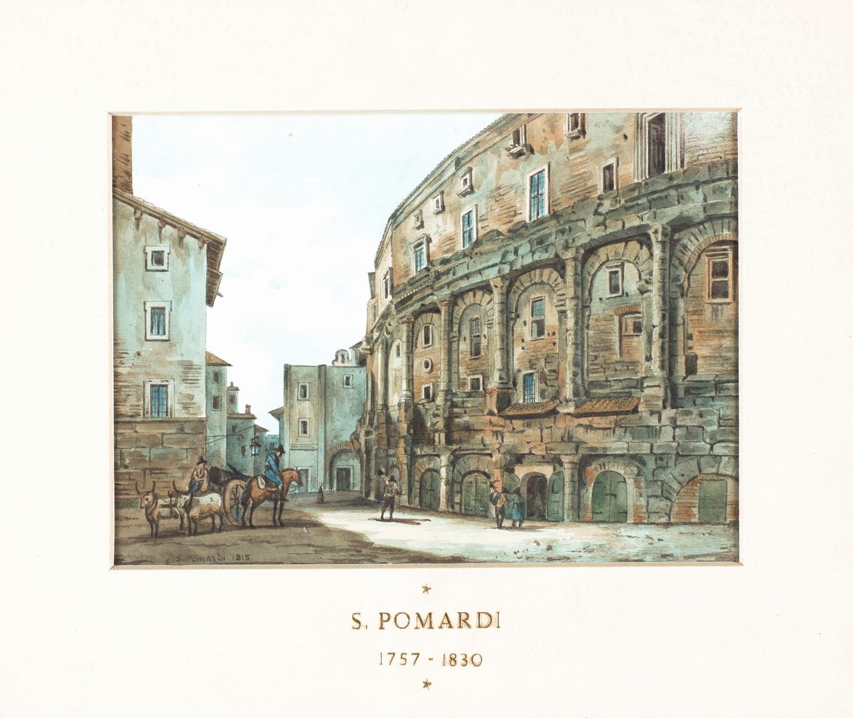 Simone Pomardi - A) Resti del Tempio di Minerva Medica B) Veduta Esterna del Teatro di Marcello