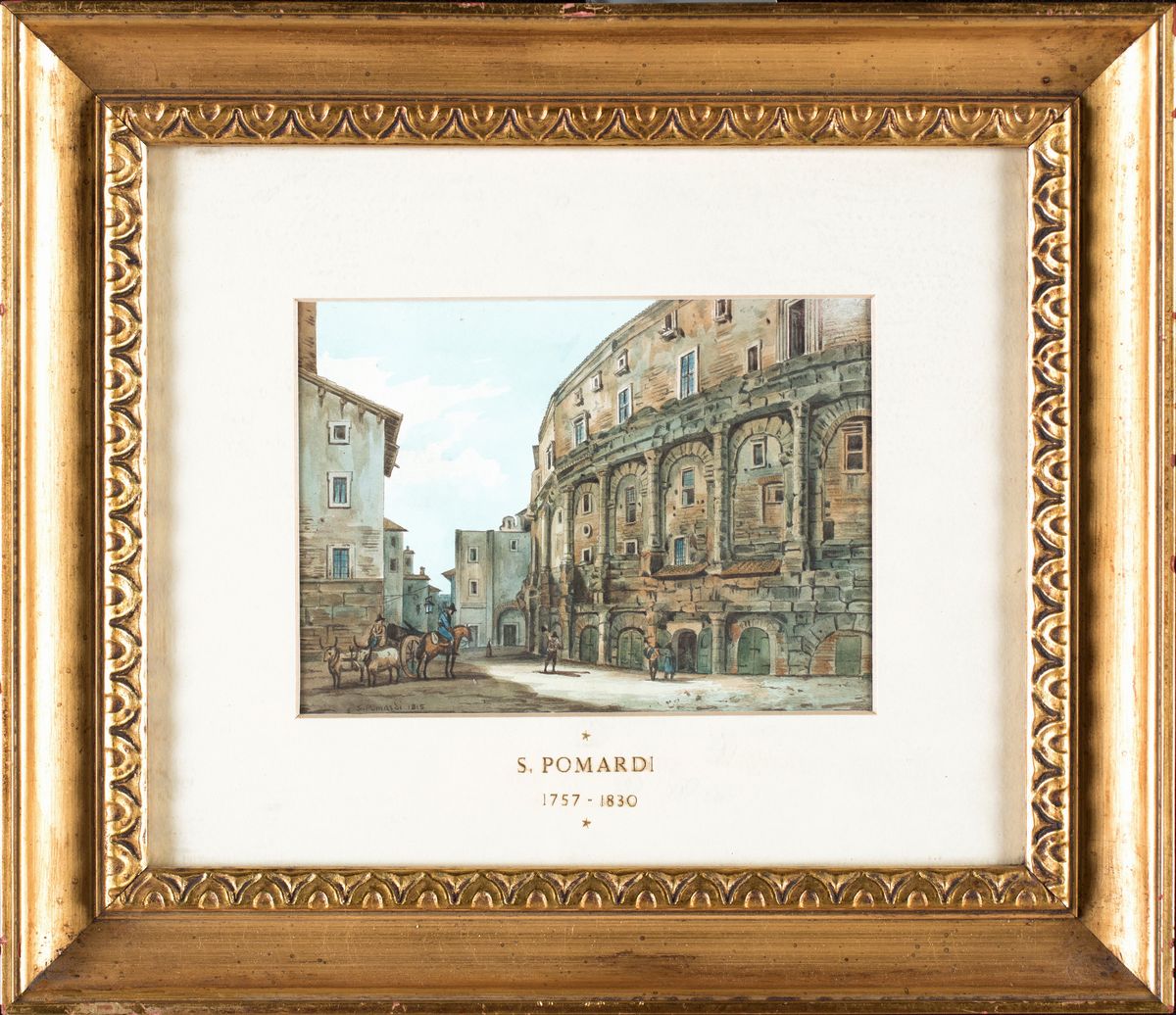 Simone Pomardi - A) Resti del Tempio di Minerva Medica B) Veduta Esterna del Teatro di Marcello