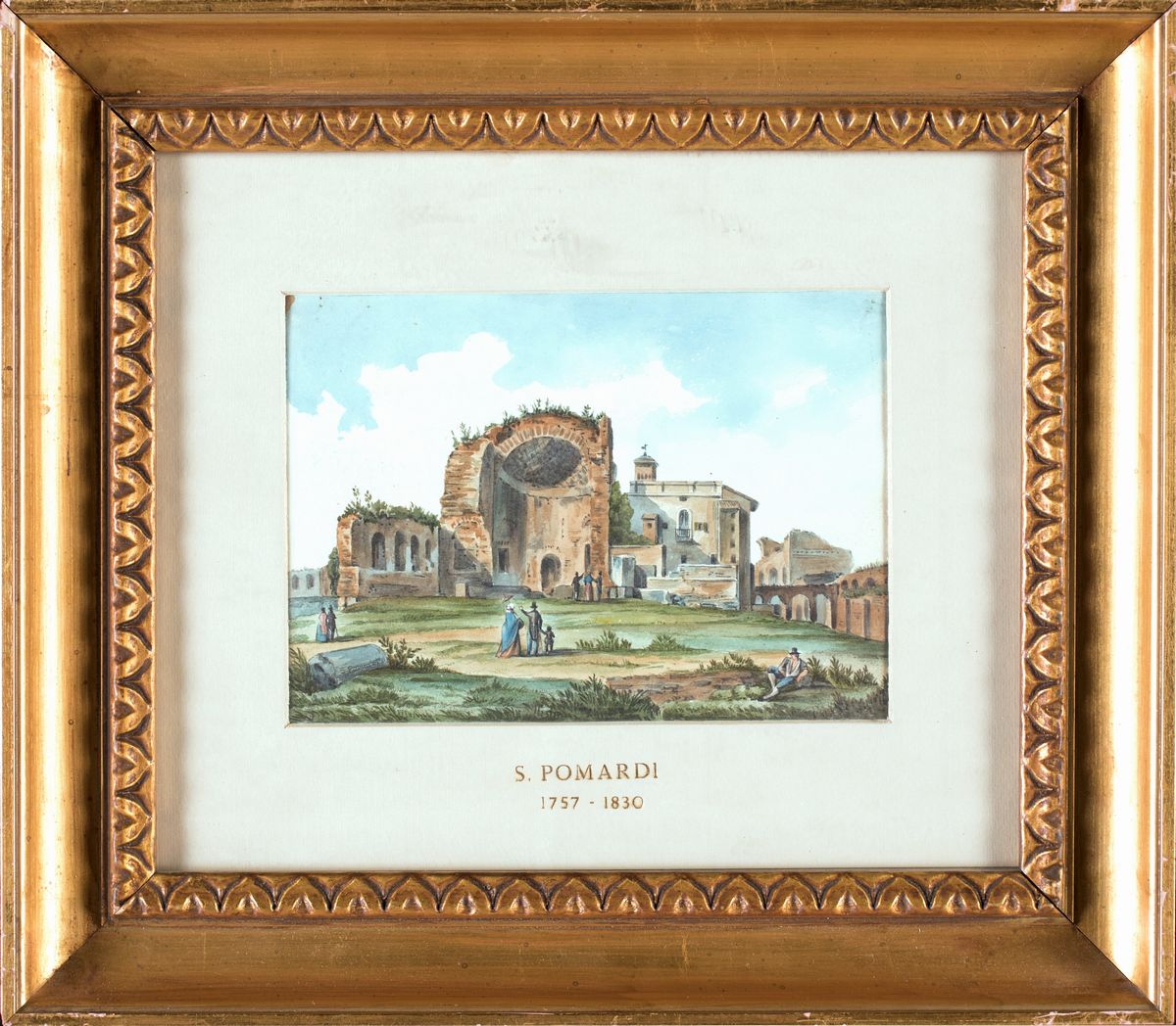Simone Pomardi - A) Resti del Tempio di Minerva Medica B) Veduta Esterna del Teatro di Marcello