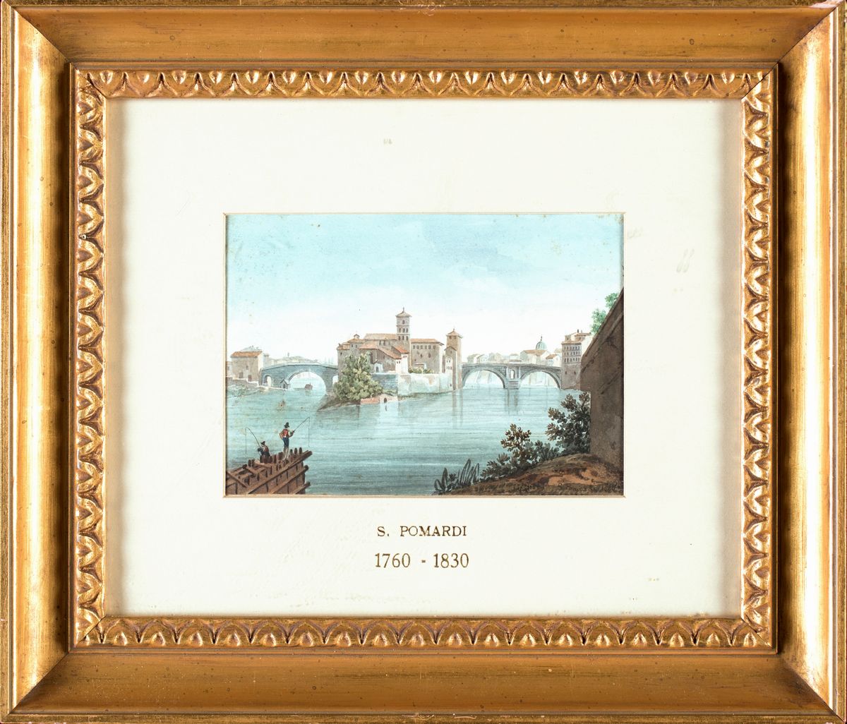 Simone Pomardi - A) L'isola Tiberina e i Ponti Cestio e Fabricio B) la Fontana del Mosè (o D...
